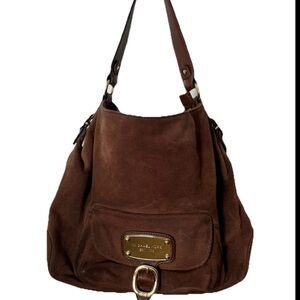 Michael Kors Chocolate Suede Hobo Bag